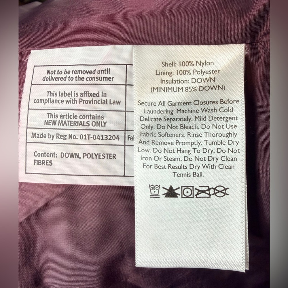 Eddie Bauer EB700 Down Puffer Vest | Purple Ditsy Print - Size Medium | Like New - Picture 6 of 6